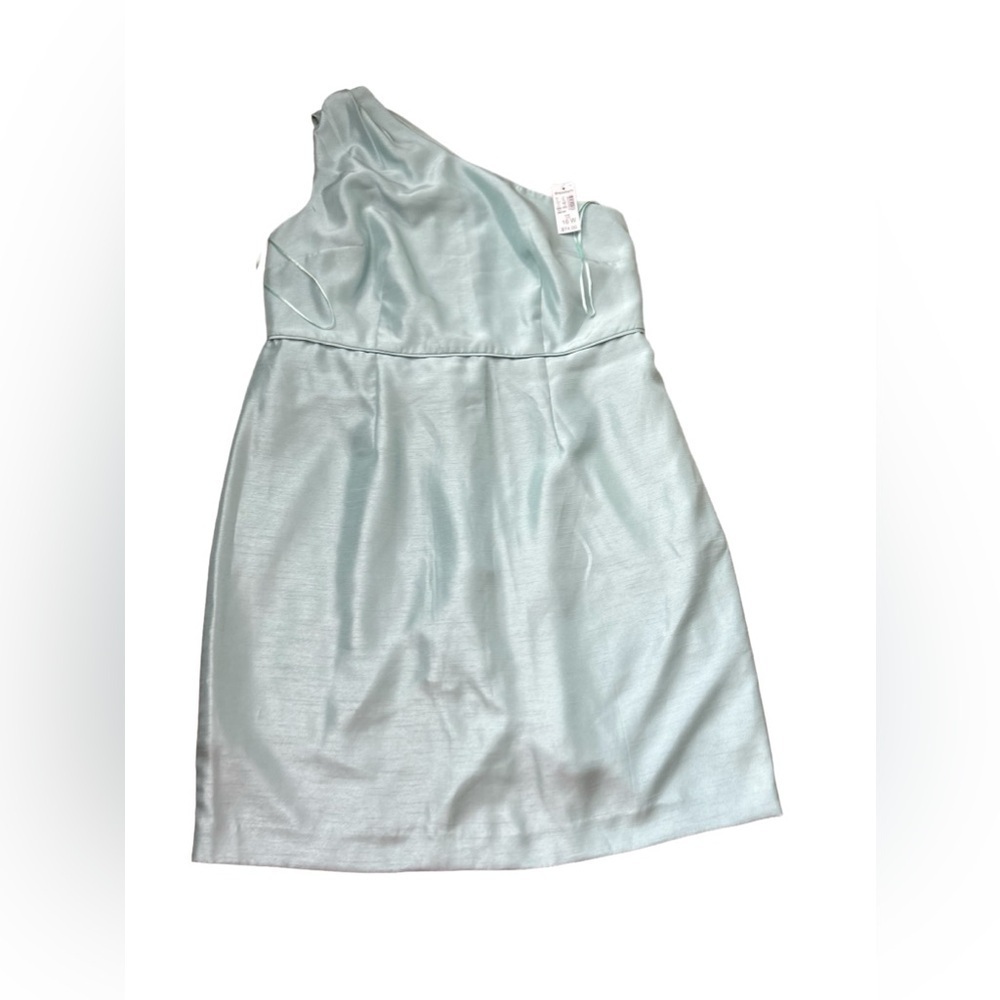 DressBarn 16W mint green one shoulder dress